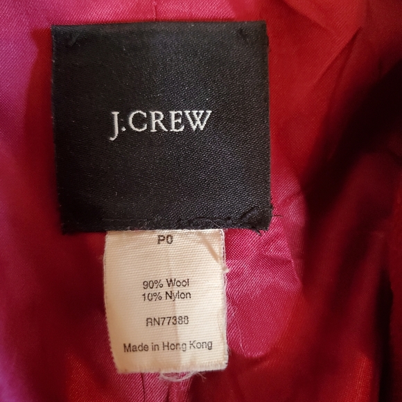 J.CREW red winter coat SIZE Petite 0 - Picture 3 of 6